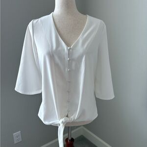 Elegant White Women's Top